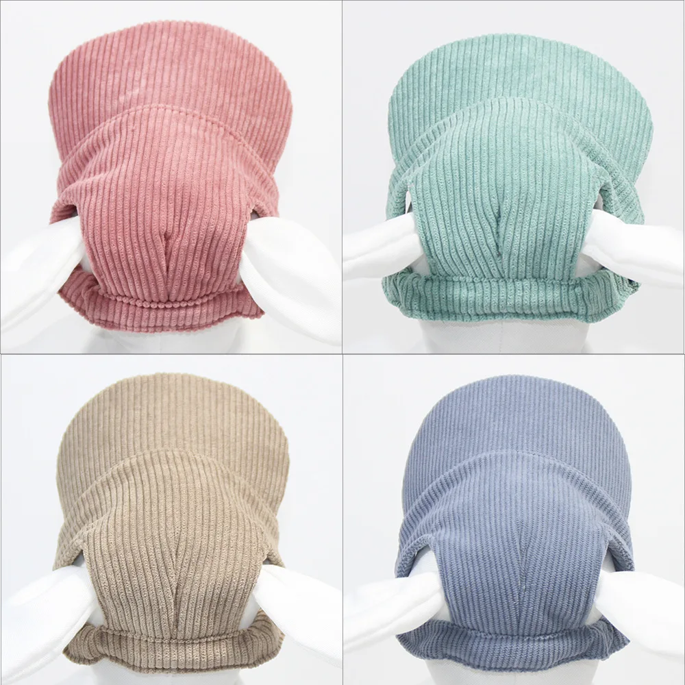 Casual Outfit Cat and Dog Hat Corduroy Pet Baseball Cap Sun Protection Outdoor Headwear