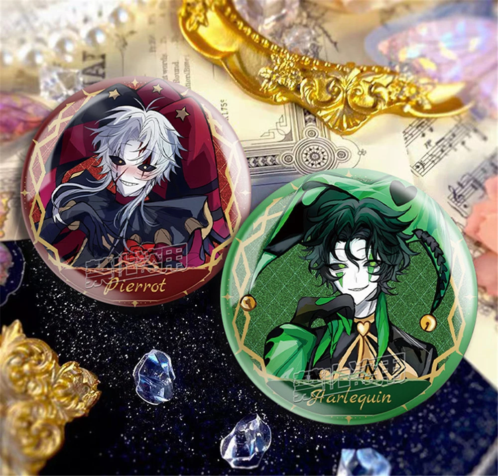 58mm Anime The Freak Circus Kawaii‌ Cosplay COSTUME Badge Pin SPTE Tinplate Brooch﻿ Prop Gilf