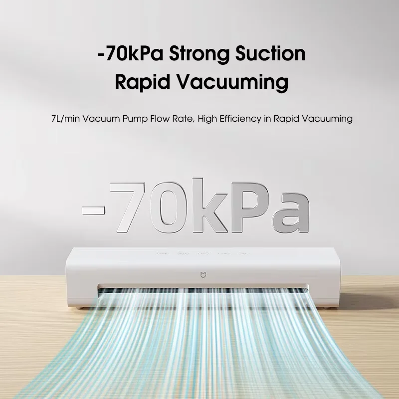 XIAOMI MIJIA Vacuum Sealer Machine With 10pcs Free Vacuum Bags 220V Sealing Machine for Vacuum package For Kitchen Household image 5