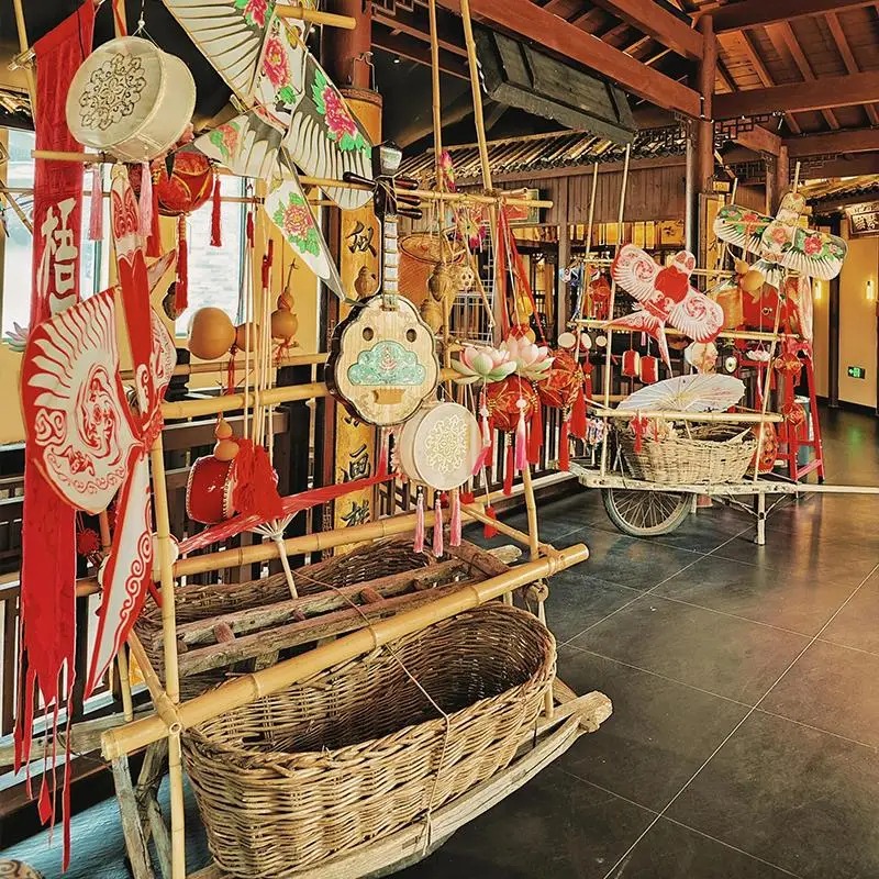Outdoor, purely handmade Chinese folk trolleys, folk ancient nostalgic objects