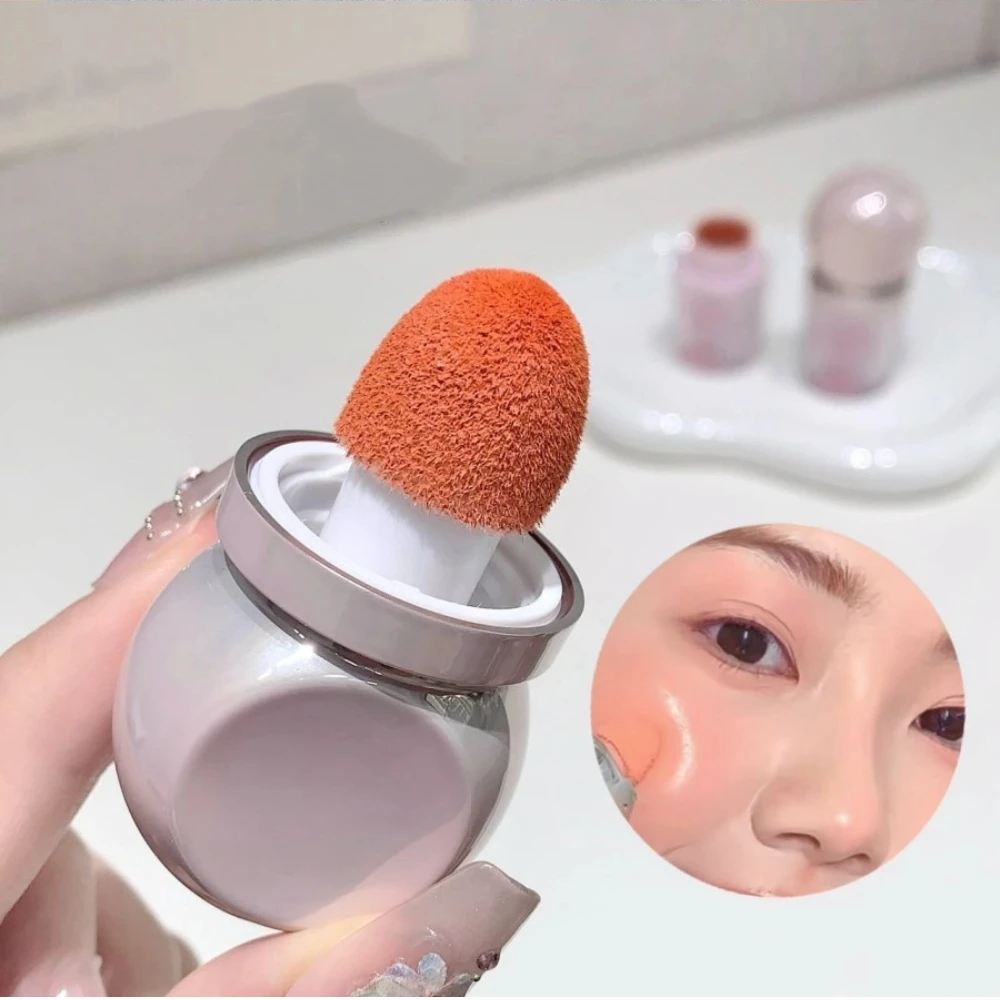 Grande tête d'éponge doux mat liquide Blush naturel durable éclaircir Contour du visage fard à joues teinte blanchissant le teint de la peau maquillage Rouge