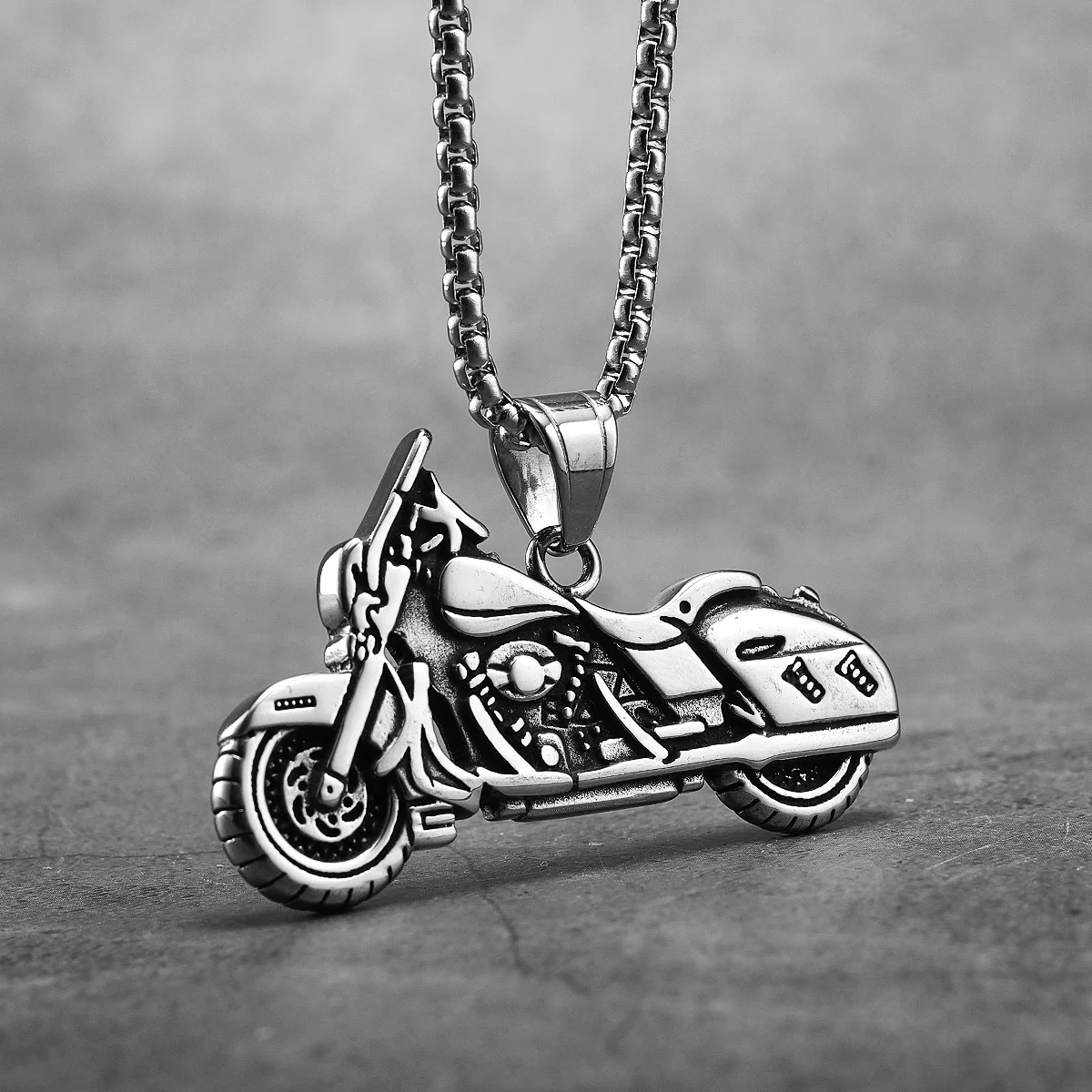 Vintage Cruise Motorcycle Rider Stainless Steel Men Necklaces Pendant Chain New In For Women Fashion Jewelry Gifts Wholesale
