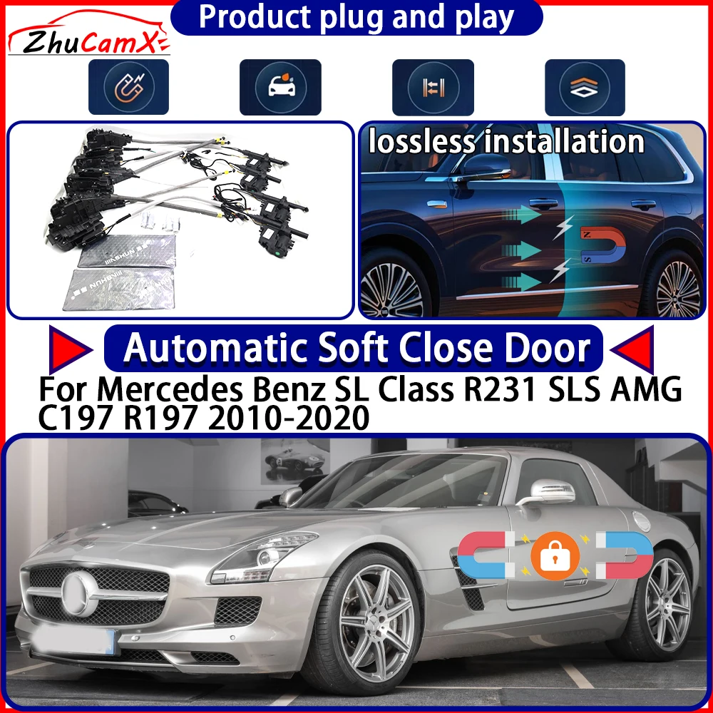 

Привод дверного замка для Mercedes Benz SL Class R231 SLS AMG C197 R197 2010-2020, комплект мягкого закрытия двери, система защелки, автоматическая дверь