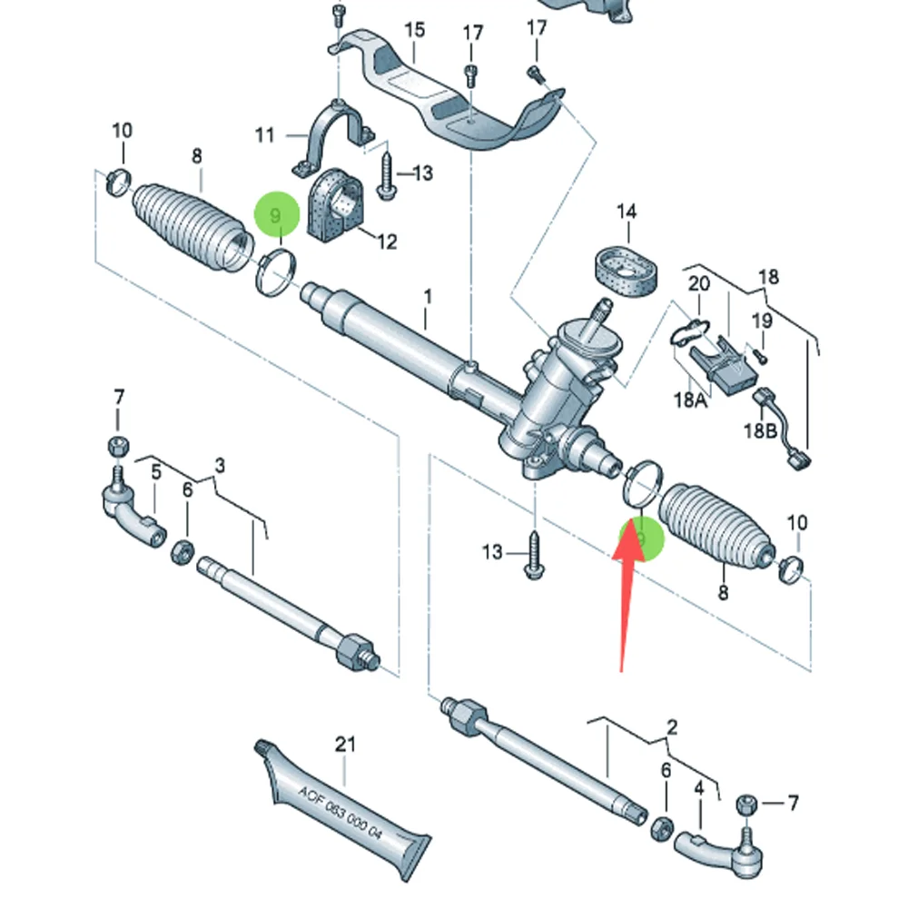 

N90834901 1K0423933 4Pcs Steering gear dust boot clamp For VW Touran Lavuda Sharan Tiguan Audi Q3 A3 Q2L TT Skoda Octavia Superb