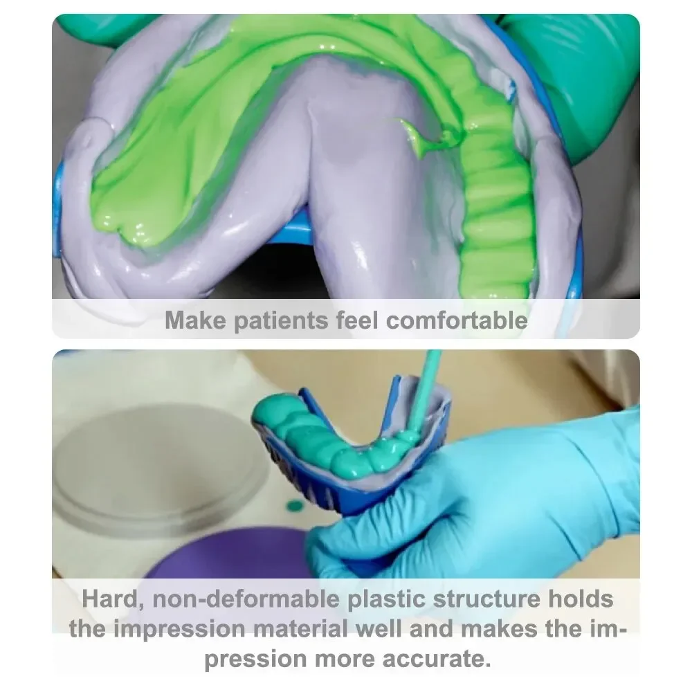 ELIJAH 9Pcs/Set Disposable Plastic Dental Impression Trays Dental Dental Impression Plastic Tray Dentist Laboratory Tool