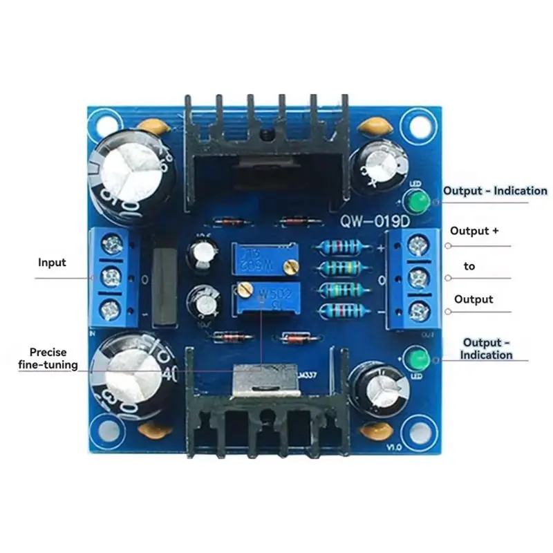 LM317 LM337 Positive And Negative Voltage Regulator Module Adjustable Filter Voltage Regulator Power Supply Board Dual Power