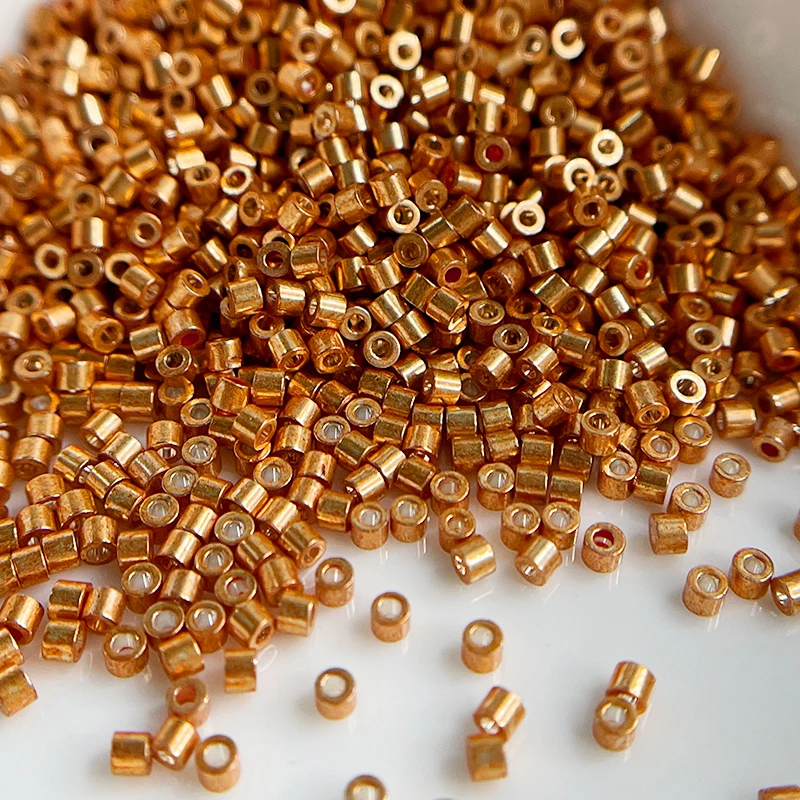 Neue DB-Perlen 1,3 x 1,6 mm, 1000 Stück, 11/0, metallische Bronzefarbe, japanische lose Glasperlen für Schmuckherstellung, DIY-Nähzubehör – Detail 10