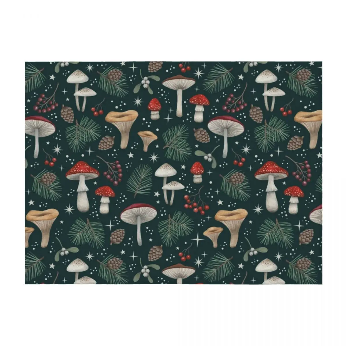 

Winter forest (Deep Green) Throw Blanket christmas gifts Luxury Thicken Kid'S Polar Blankets