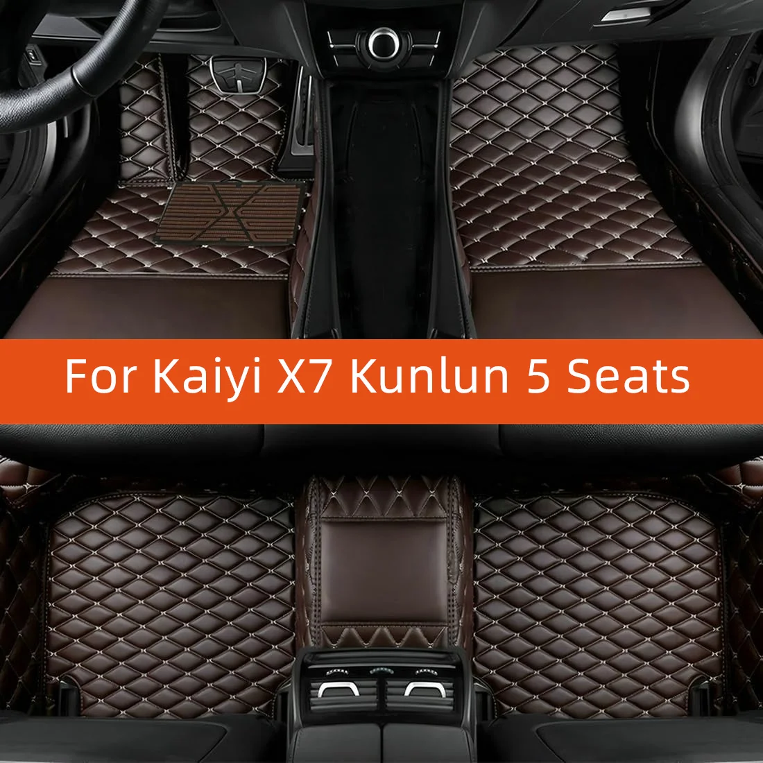 

Custom Leather Car Floor Mat For Kaiyi X7 Kunlun 5 Seats 2023 2024 2025 2026 Car Mat Interior Accessories