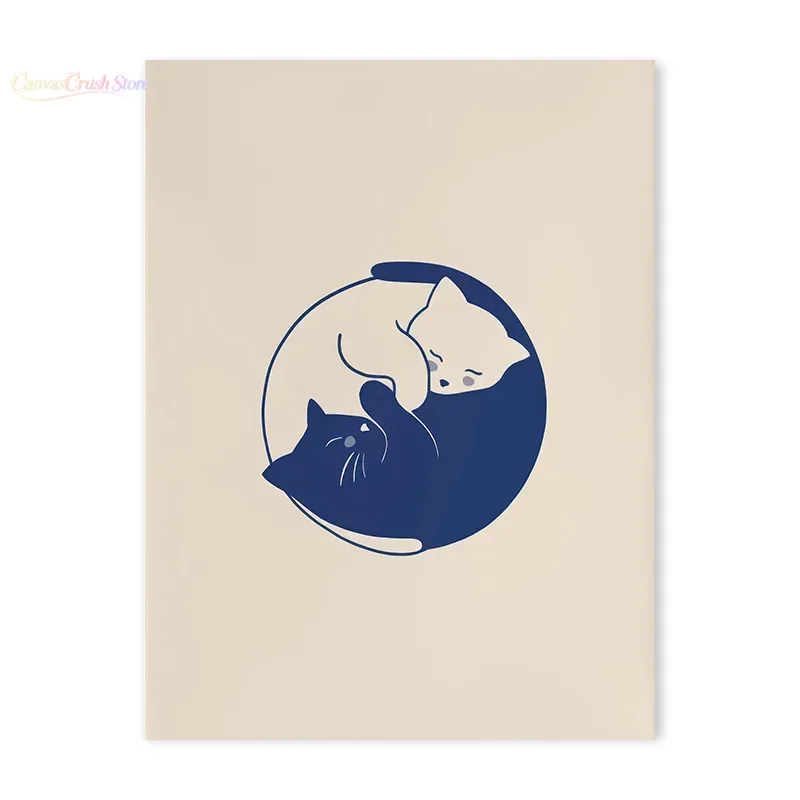 Cute Cartoon Critter Poster Modern Minimalist Trendy Aesthetic Art Print Canvas Painting Home Decor Bedroom Decorative Wall 2026