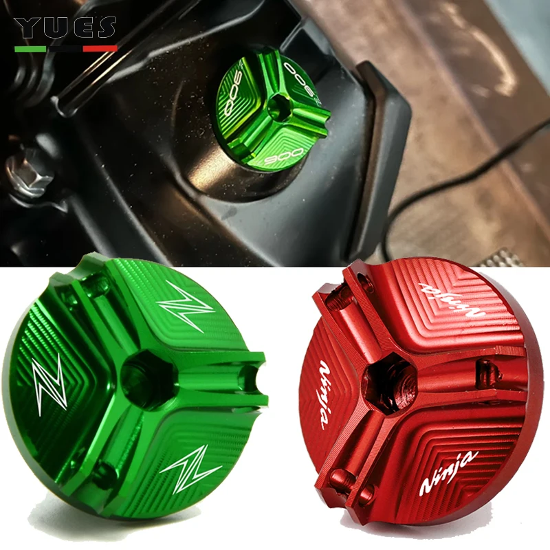 For Kawasaki Z900 RS Z650 Z500 Z400 Z800 Z1000 R SX Ninja 650 500 400 CNC Motorcycle Engine Oil Filler Cap Oil Plug Cover