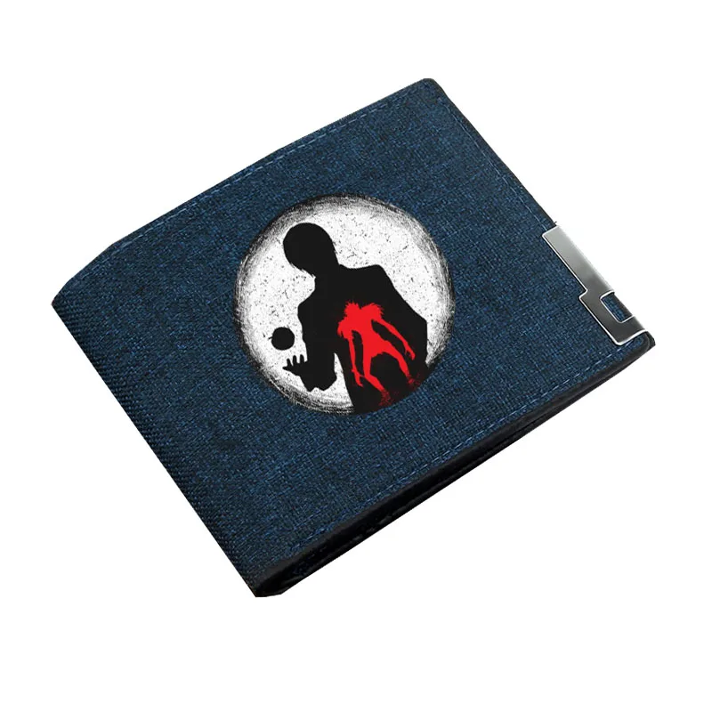 Anime Game  Death Note Wallet Boy Gril Cartoon Coin Purse Teenager Canvas Wallet Casual Cash Holder Bi-Fold Short Wallet