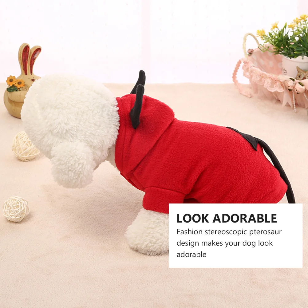 

Halloween Pet Devil Shape Costume Dog Clothes Warm Pet Party Clothes Comfortable for Small Dogs Outdoor Dog Coat