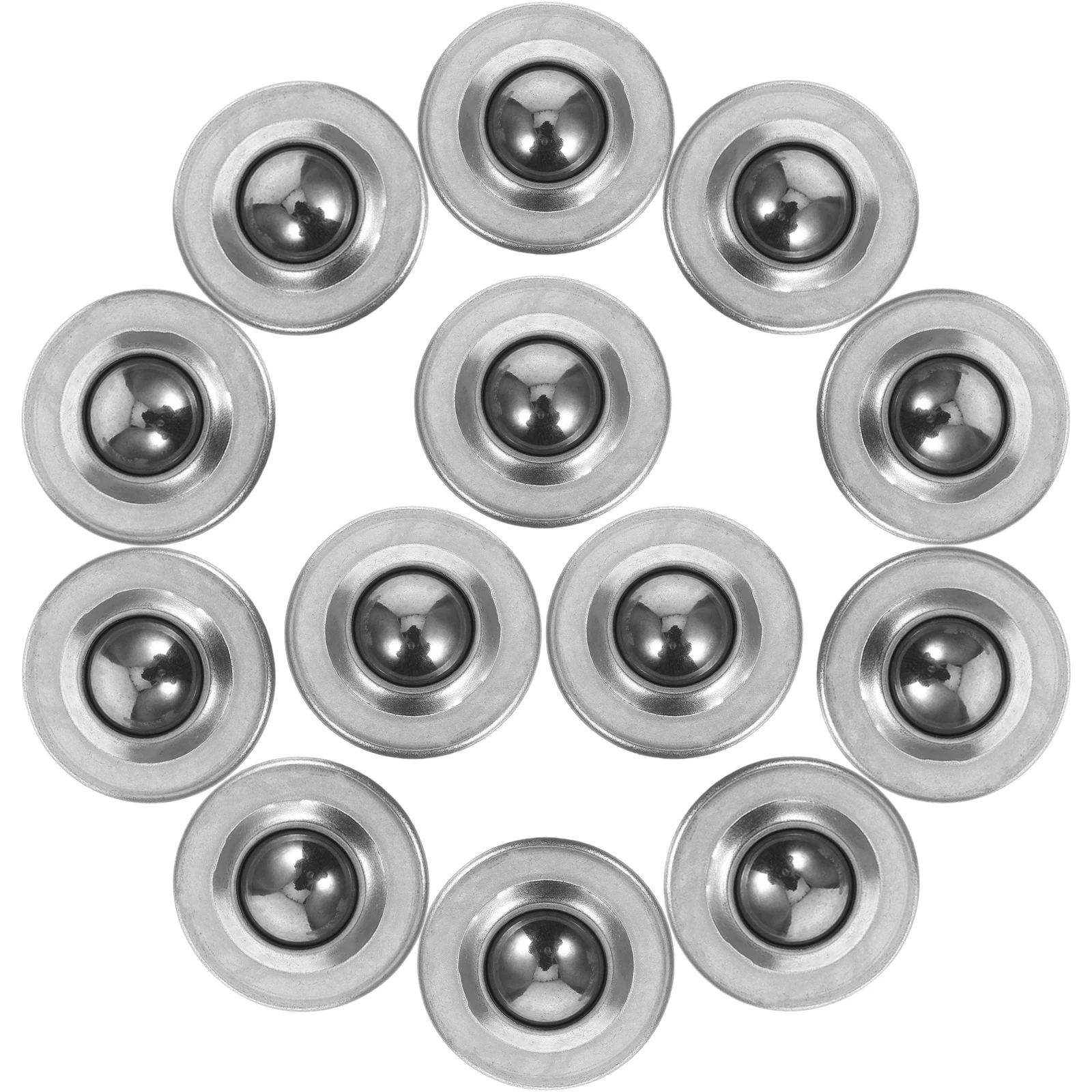 

16pcs Carbon Steel Ball Bearing Rollers Smooth Rotation Furniture Caster Wheel Industrial Vehicle Use