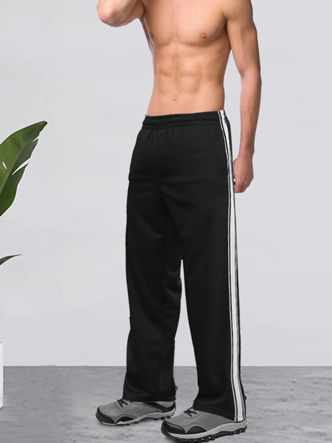 European and American Men's Spring and Summer New Casual Patchwork Straight Pants American Loose Sports Pants Sweatpants S-3XL