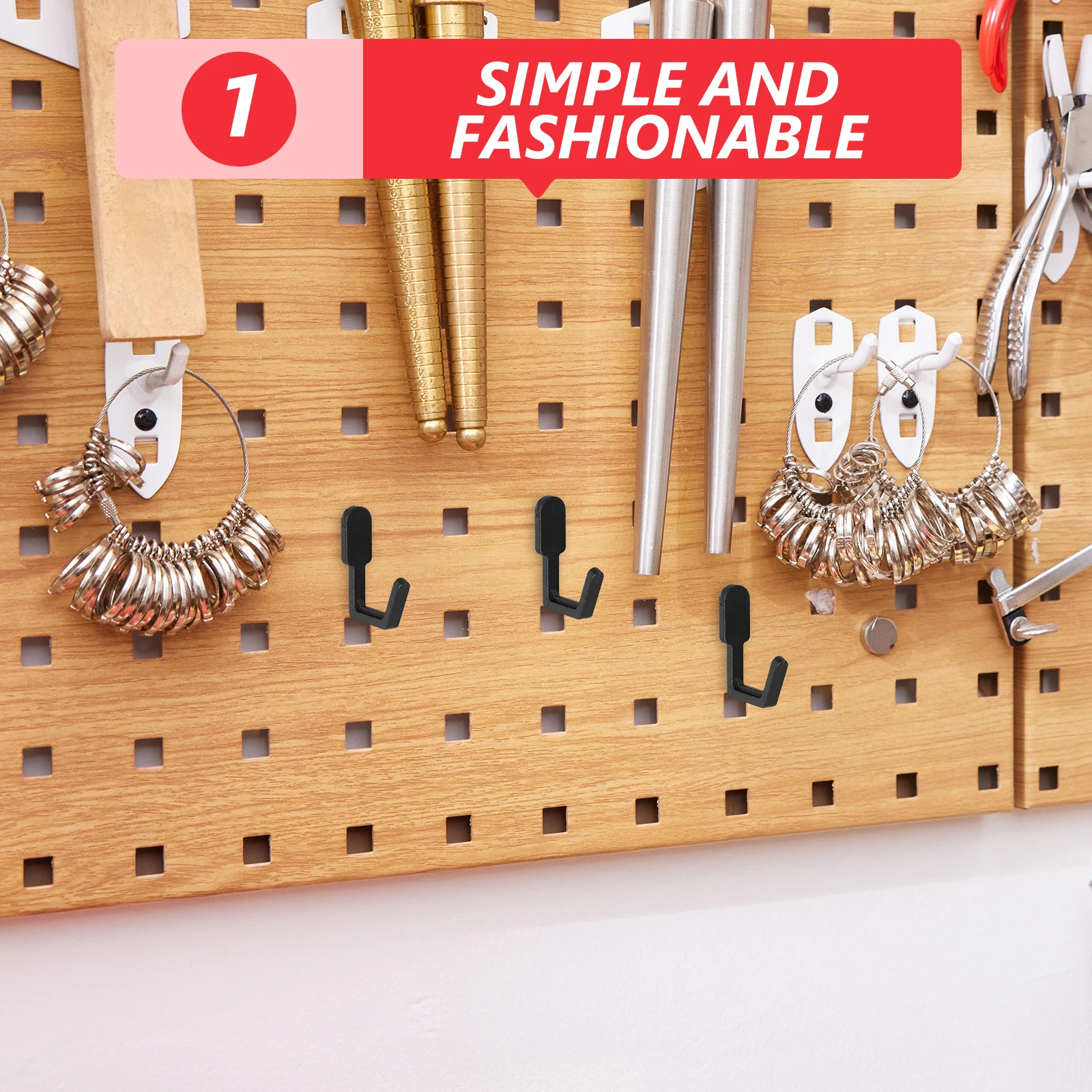 

20 Pcs Peg Board Pegs for Hanging Hooks Pegboard Hangers Perfboard Garage Organizers Garden The Hips