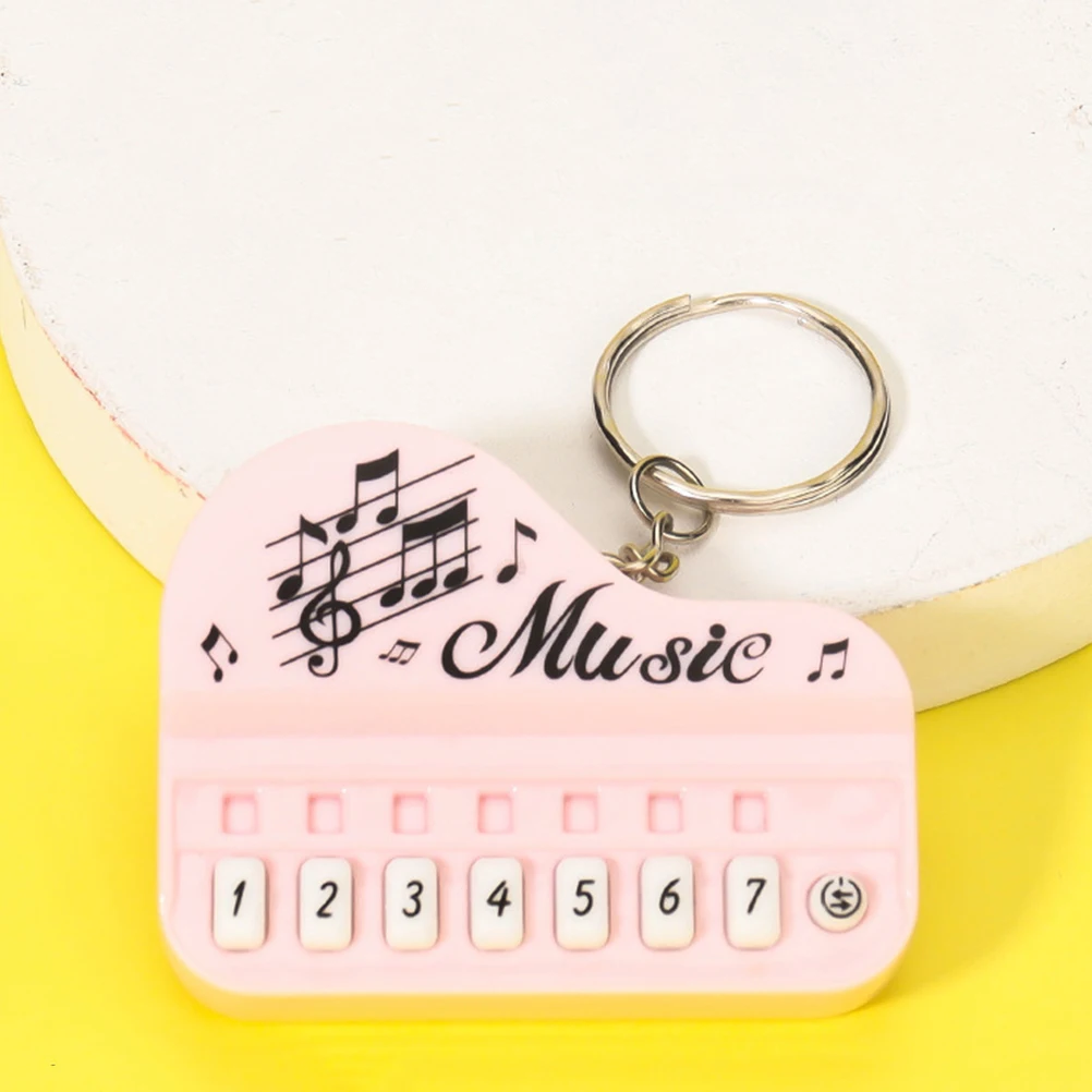 

Mini Electronic Keyboard Keychain Portable Piano Toy Black Transparent Design Cute Accessories Bags Keys Decor Hanging
