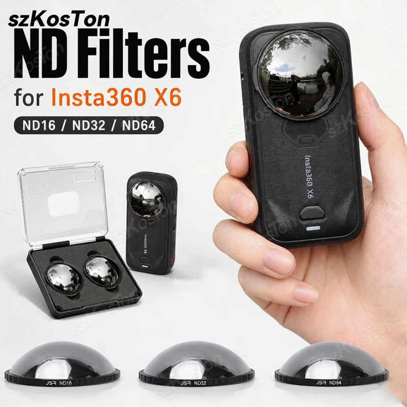 ND Filter ND16 ND32 ND64 for Insta360 X6 Optical Glass Lens Filter Aluminum Frame Action Camera for Insta 360 X6 Accessories