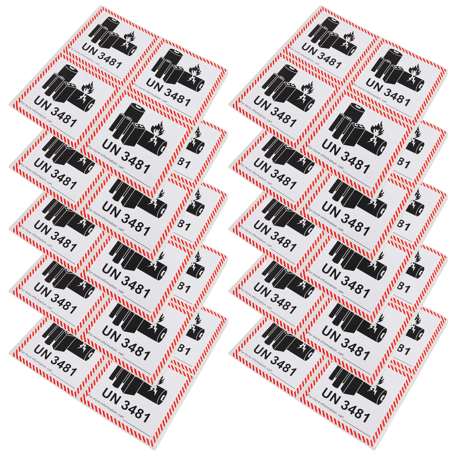 

100pcs Fire Warning Stickers Waterproof Transport Packaging Labels for Safety Transport Labels Fire