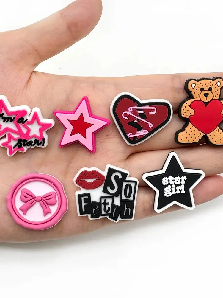 Breloques de chaussures sexy Y2K, cœur, étoile, musique, sabots, sandales, décoration, accessoires de chaussures, breloques pour cadeaux d'amis