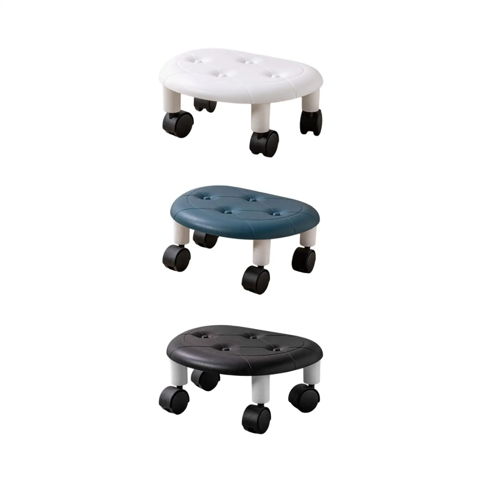 Low Roller Seat Stool 360° Rotating Rolling Stool Pulley Wheel Stool Low Height Rolling Stool Home fitness kid and Adult Office