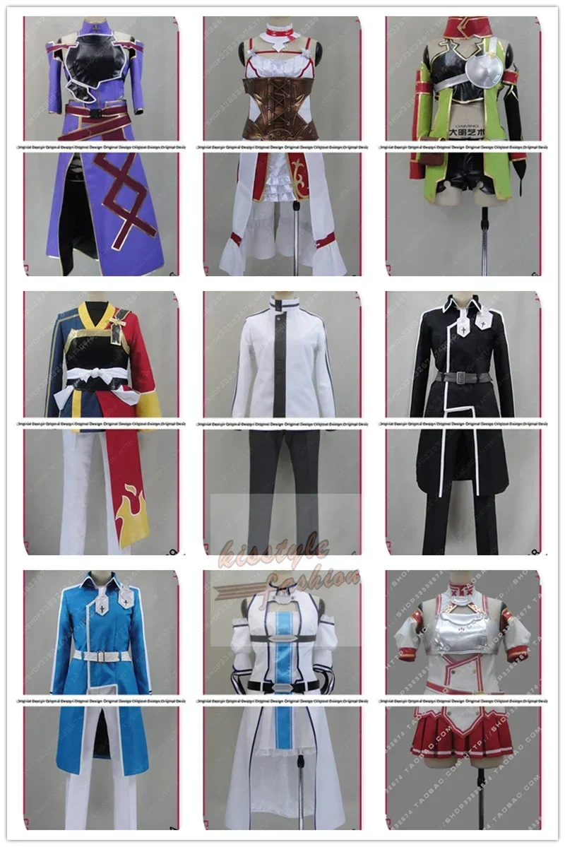 Sword Art Online SAO Asuna Yuuki Kirito Kazuto Konno Yuuki Cosplay Costume,Customized Accepted view 3