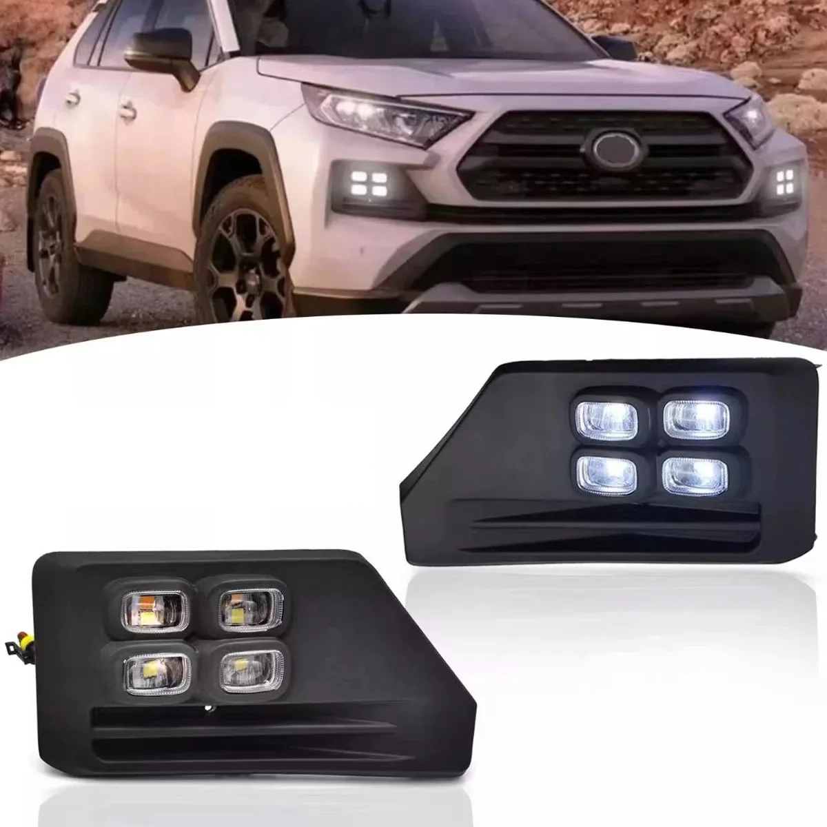 Fendinebbia paraurti anteriore fendinebbia luce diurna per Toyota RAV4 Adventure 2020