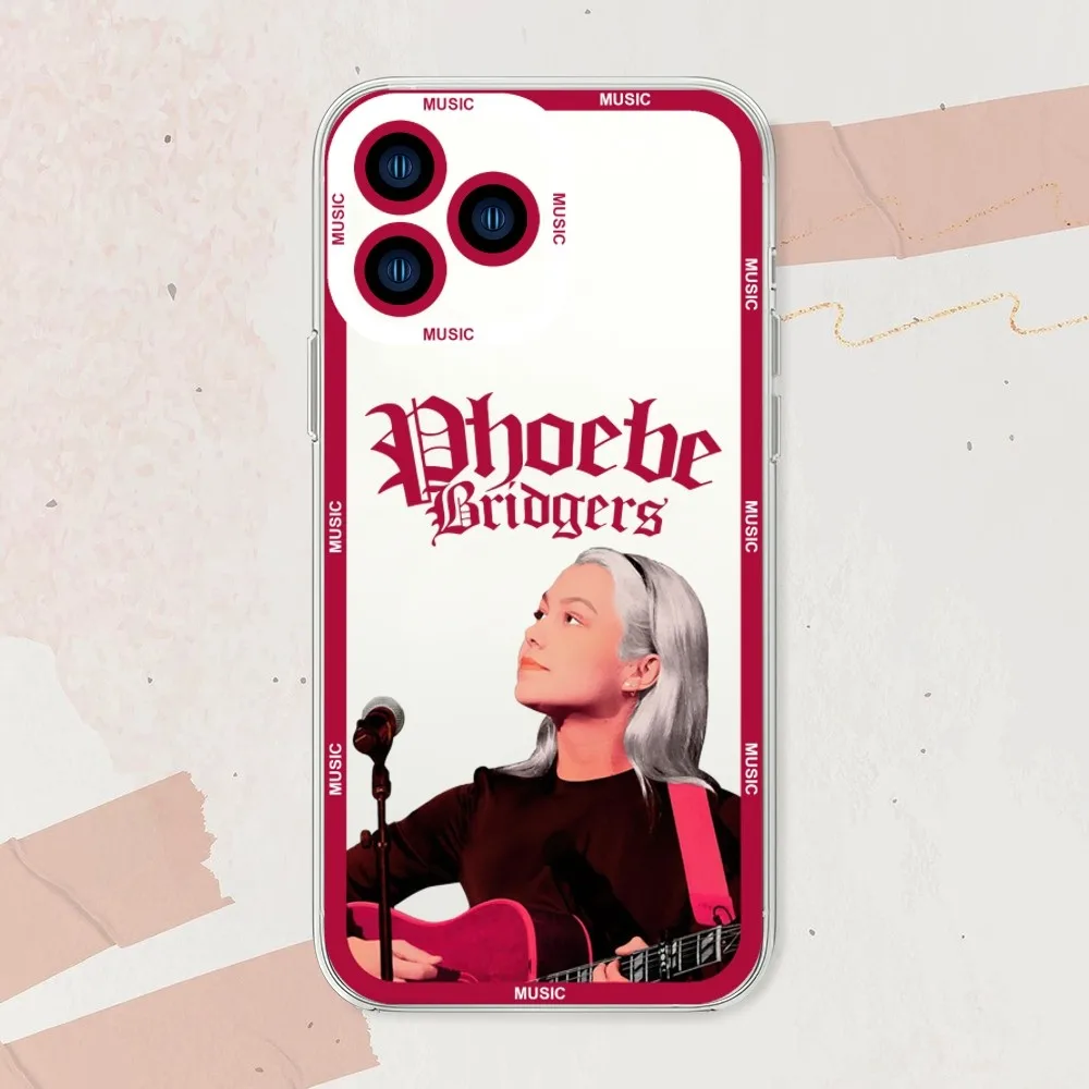 Singer Phoebe Bridgers Music Phone Case For iphone 11 12 13 14 15 Mini Plus Pro Max Transparent Shell