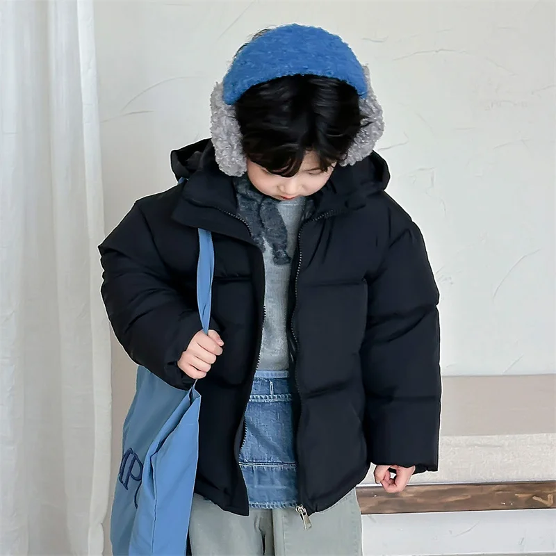 

Children Down Coats New Teenager Winter Warm Parkas New Boys Girls Hooded Fashion Jackets Children Thicken Windproof Outerwear