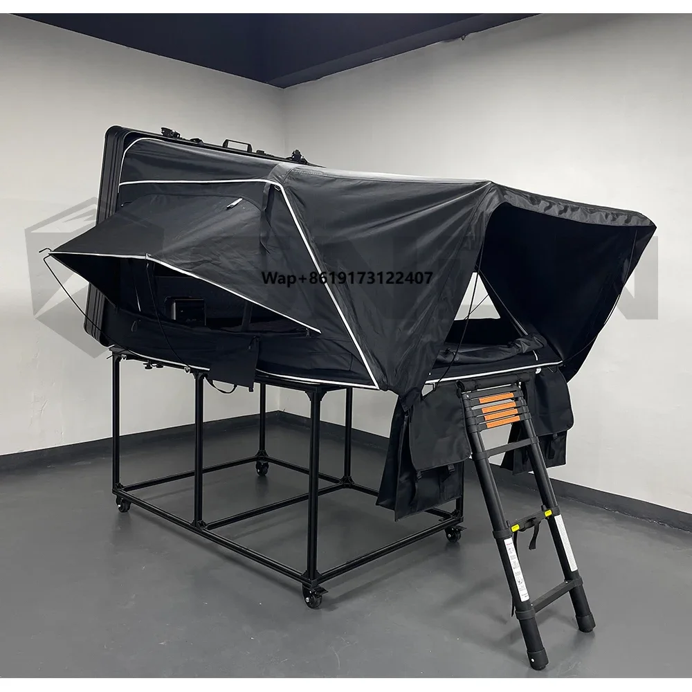 

SNDN High Quality Portable Car Roof Top Tent Camper Large Space Side Open Foldable Aluminum Rooftop Tent Hard Shell with Ladder