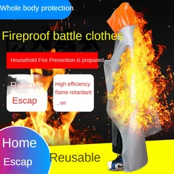 Fireproof Cloak Household Fire-Fighting Insulation Escape Clothes Household Fire-Fighting Blanket Silicone Flame-Retardant Cloak