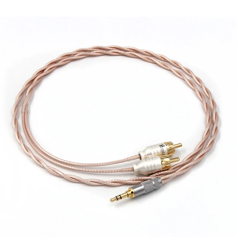 Audiocrast 3.5mm Stereo Plug to 2 RCA Male Audio Cable For Cayin N5 Iriver AK240 AK380 AK120II Amp Onkyo DP-X1