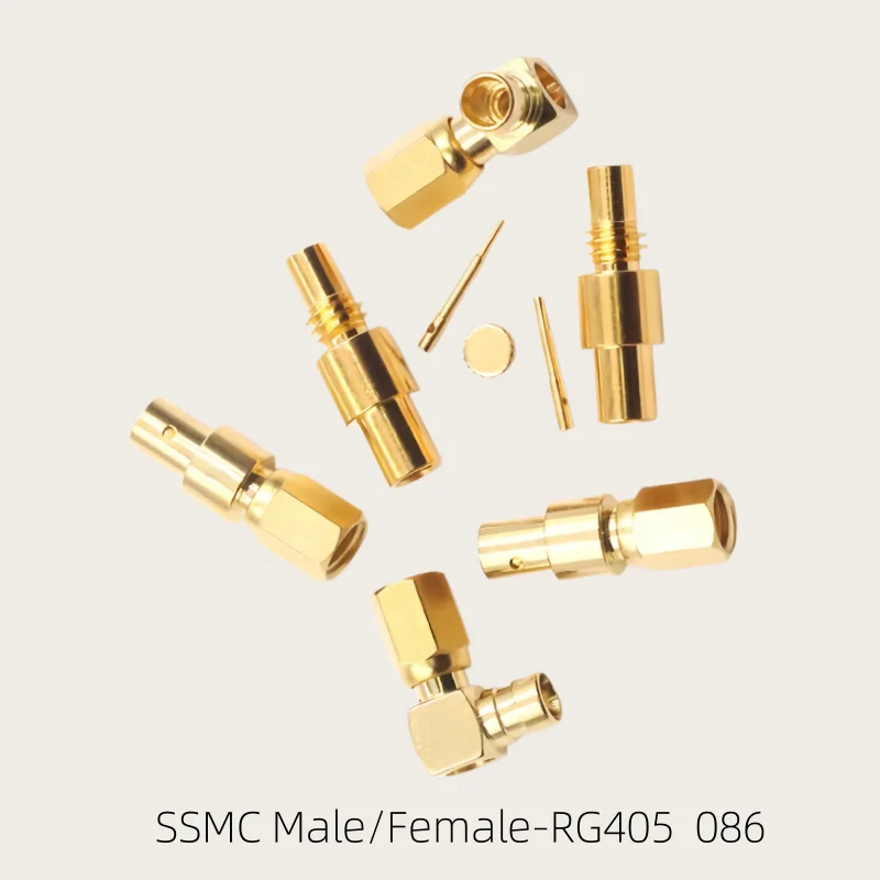 SSMC male/female welded semi-flexible semi-steel SFX-086/RG405 cable SSMC connector