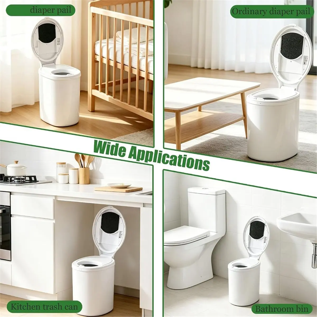 16 Pack Filters for Steel Diaper Pail - Odor Control Refills, Keeps view 2