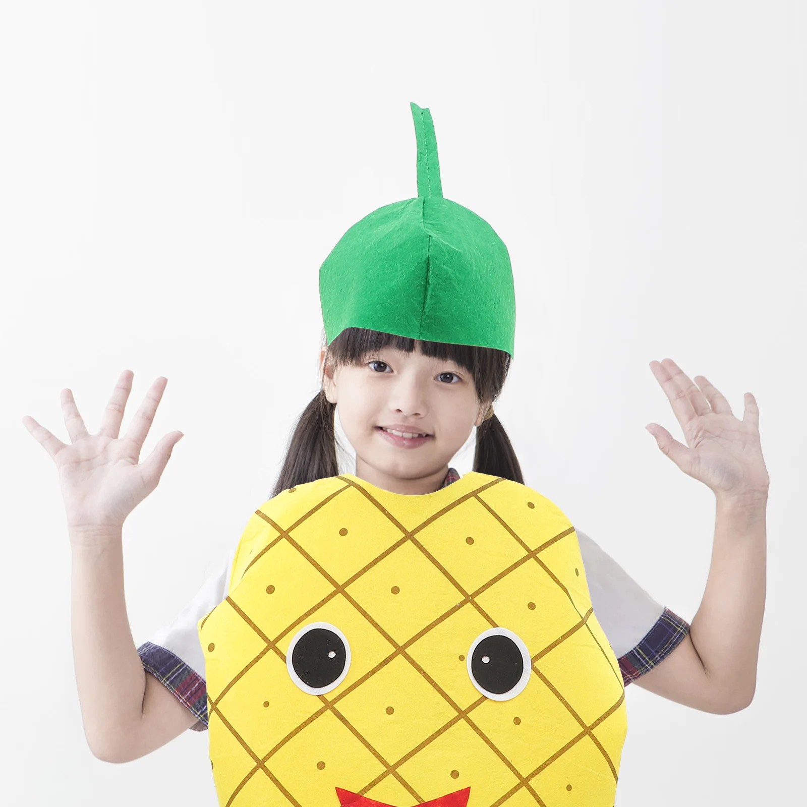 

Fruit Costumes Kids Halloween Cosplay Yellow Pineapple Outfit School Party Adorable Design Comfortable Material Children