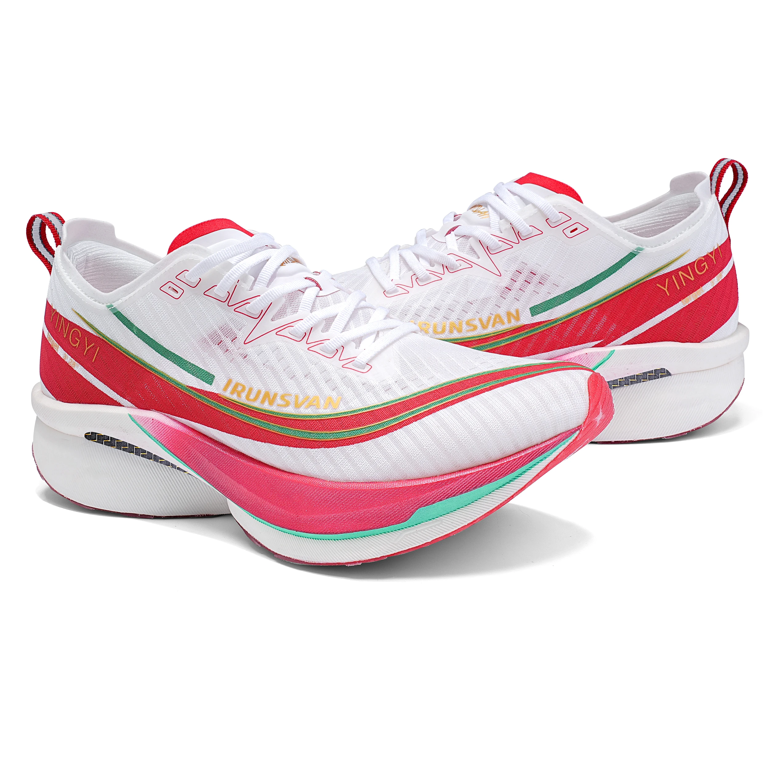 IRUNSVAN2.0 Nylon Carbon Plate Full Palm Black Gold True Carbon Plate Marathon Professional Racing Running Shoes for Men