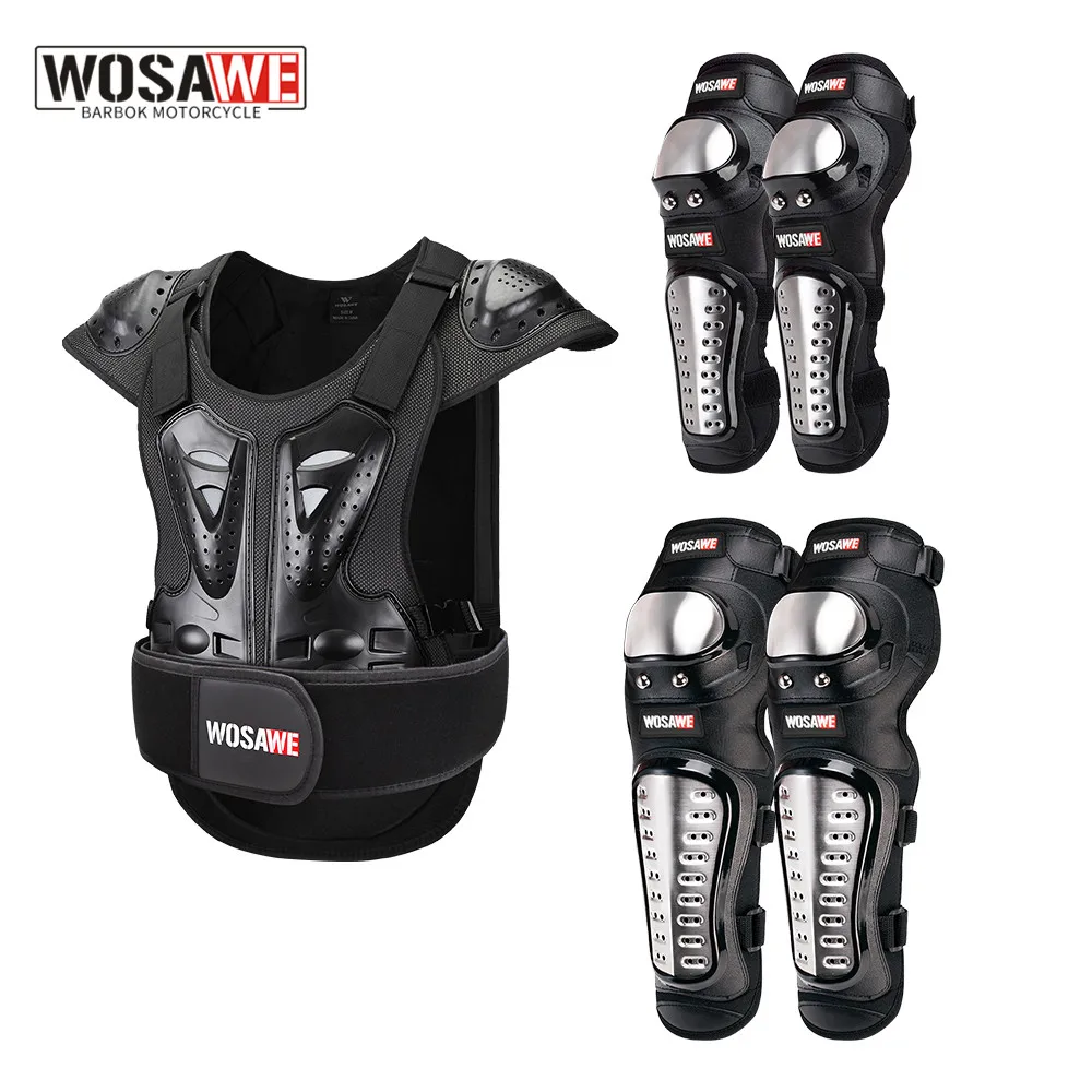 

WOSAWE Adult Motocross Armor Body Protector Vest Jacket Chest Spine Elbow Knee Protection Protective Gear MTB Motorcycle Turtle