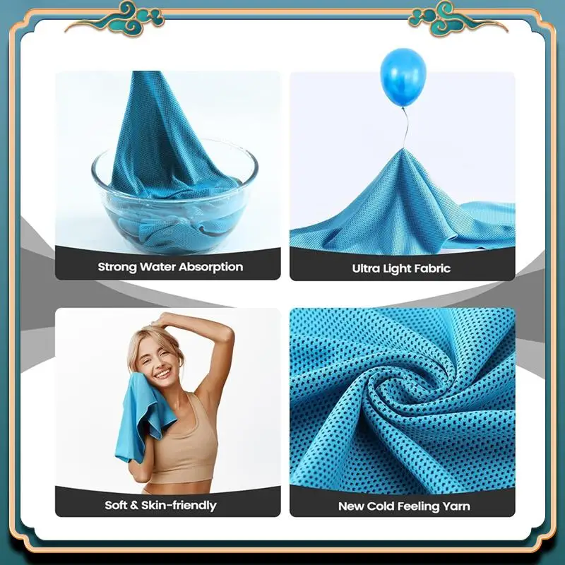 

Новейшие 4-пакет охлаждающих полотенца, дышащие спортивные полотенца Охлаждающие полотенца для шеи и лица для занятий йогой в тренажерном зале, кемпинга, фитнеса, бега