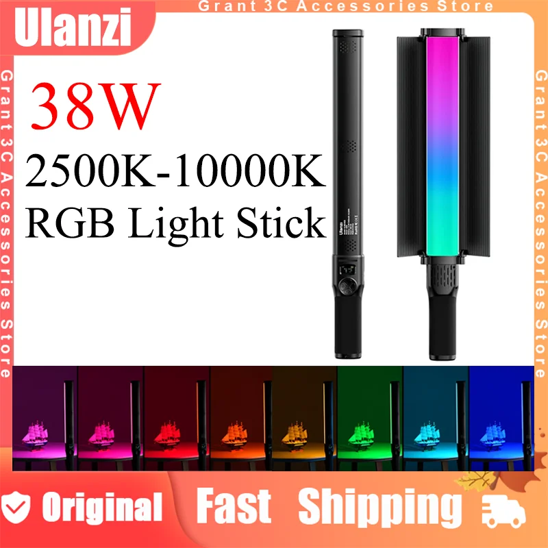 Ulanzi VL360 38 Вт RGB ручной светильник светодиодный светильник для видеосъемки палочка 2500K-10000K осветительная трубка для студийной потоковой фотографии