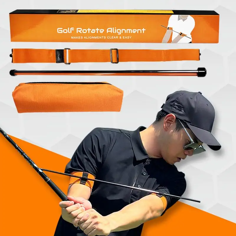 Golf Body Rotation Indicator Golf Swing Trainer Golf rotate algniment Training Sticks Hitting Instant Feedback Training Aid