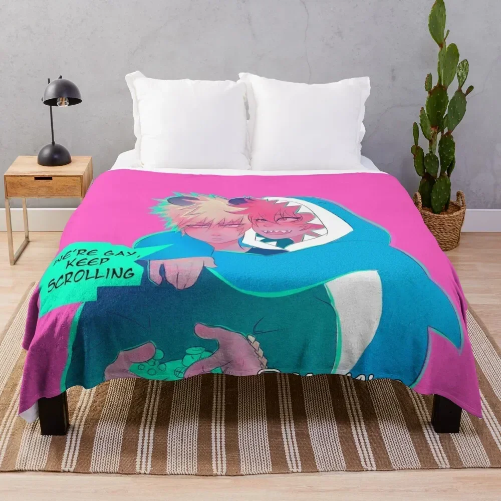 

PINK - Kiribaku Throw Blanket Soft Sherpa Fleece Warm Blanket for Winter