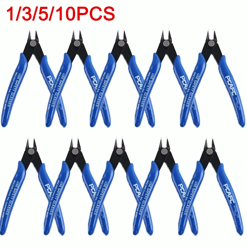 1/3/5/10PCS 170 Universal Pliers DIY Electronic Diagonal Side Cutting Nippers Wire Cable Cutter 3D Printer Parts Hand Tools