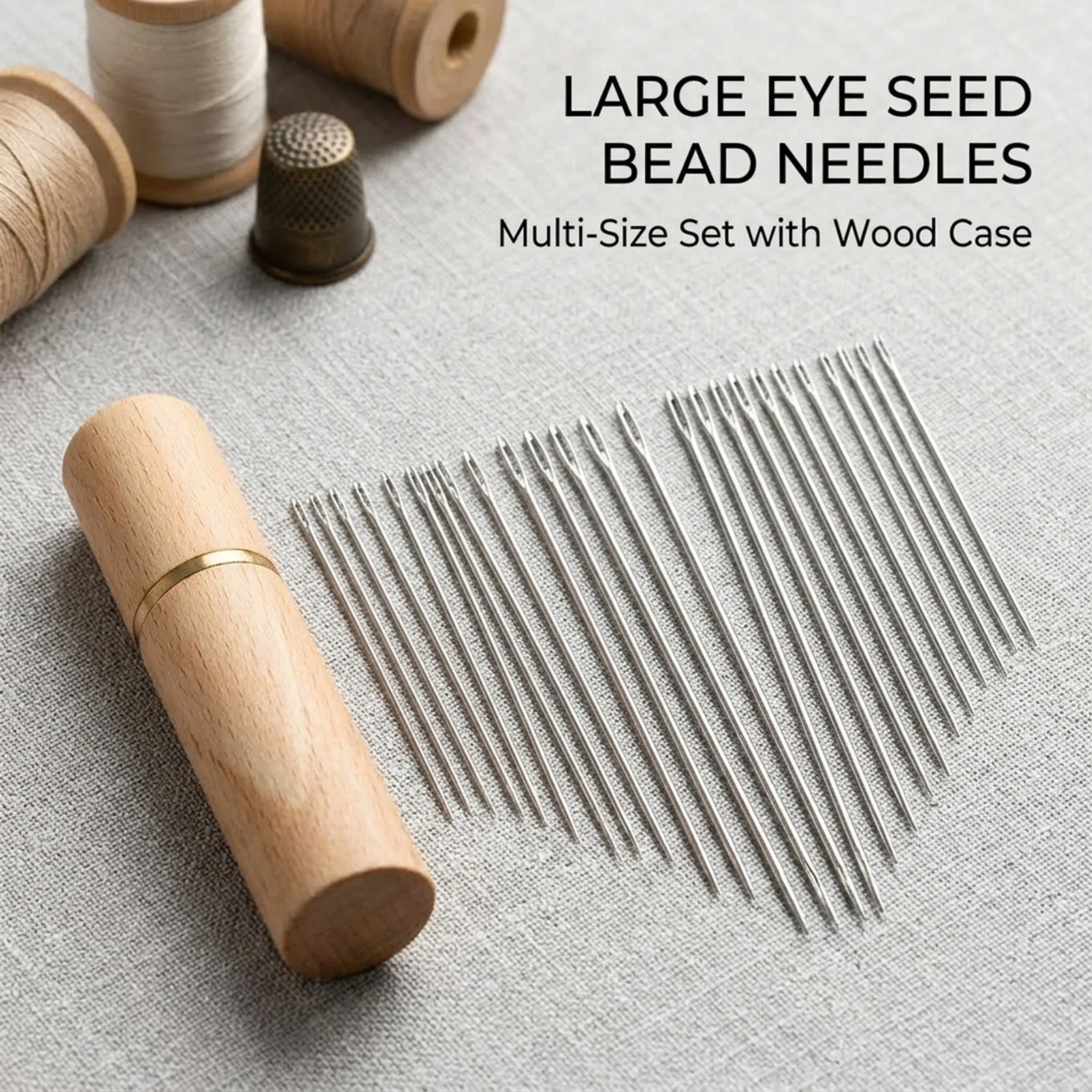 30Pcs Needles with Case Self Threading Needles Easy-Push Hand Sewing Kit for Visually Impaired Users Mending Tool Home Craft