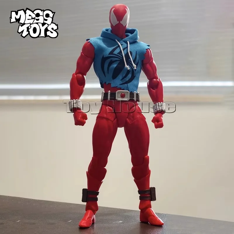 

100% Original Mess Toys Spiderman Red and Blue Ultimate Spider-Man Spider Peter Kaine Parker Anime Action Figure Model Gift Toys