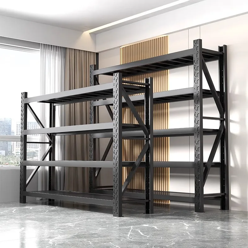 Warehouse shelves Shelf Multi-layer supermarket Snack storage rack Express goods rack Basement household heavy iron rack