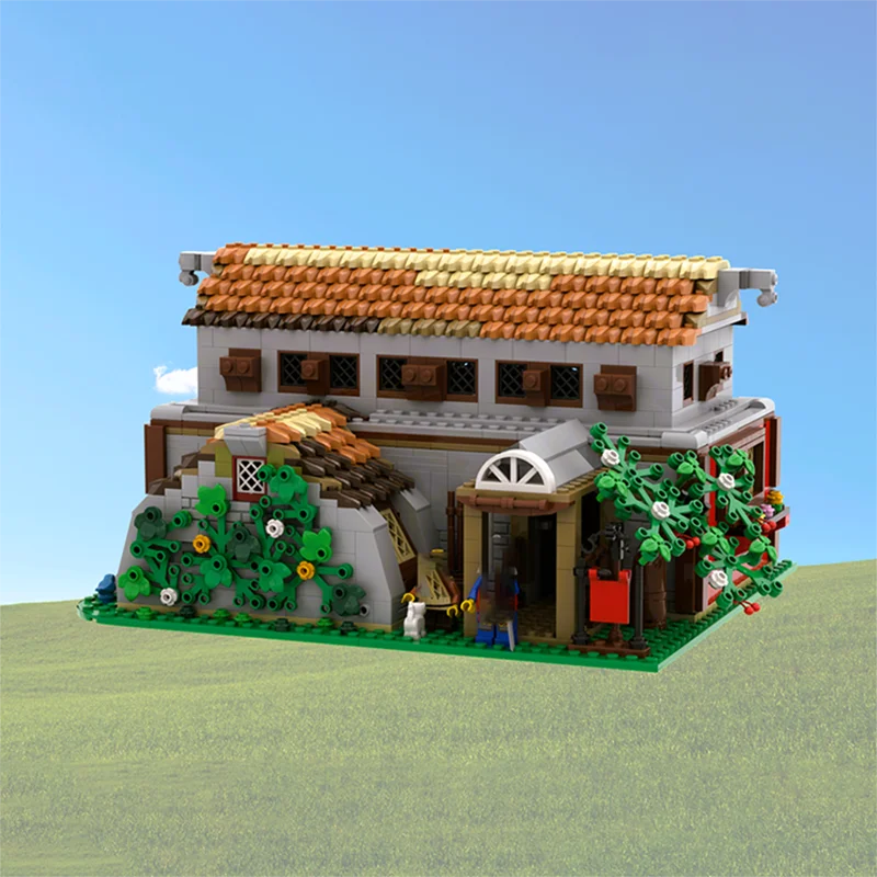 1363 pçs blocos vista de rua moc modular medieval hotel modelo diy criativo brinquedo das crianças presente natal blocos de construção