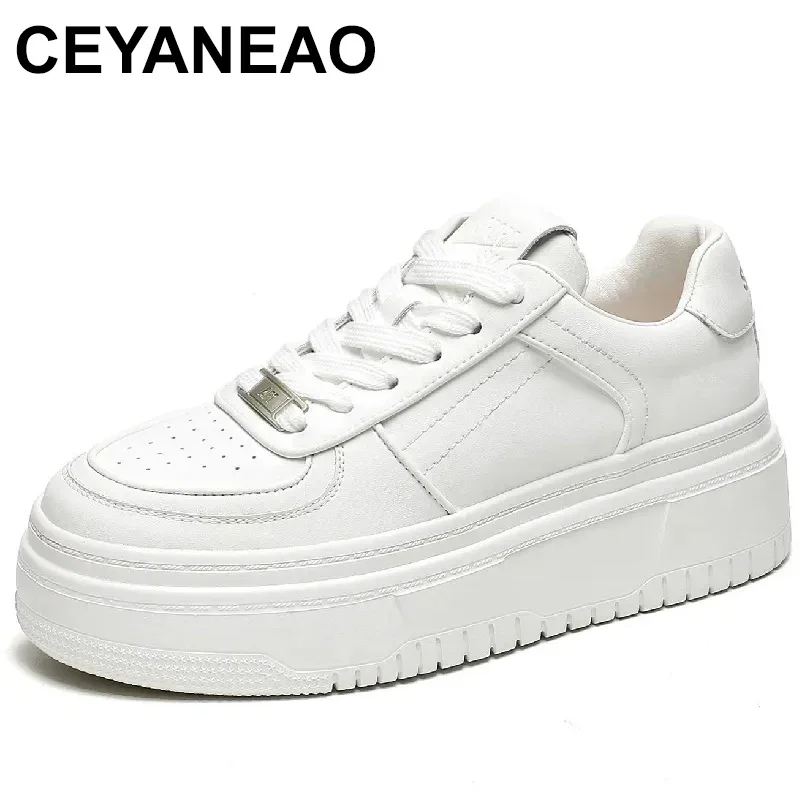 

Women Sneakers Flats Platform Spring Summer Fashion Concise New Arrival Genuine Leather Shoes Woman Casual Students