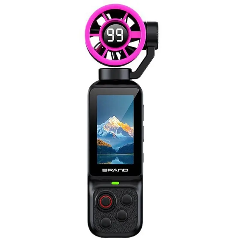 B03B-Rotatable 2-In-1 1080P Gimbal Camera With Cooling Fan 180° Handheld Pocket HD Vlog Action Cam 32G