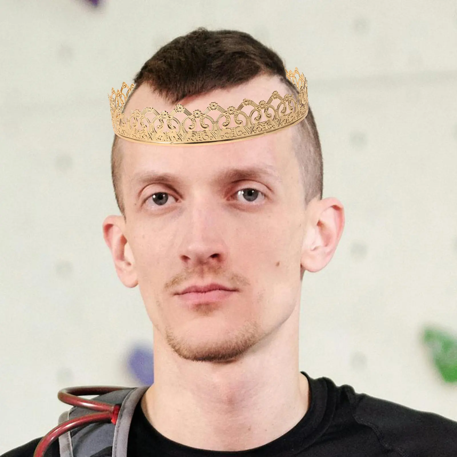 

Классическая королевская корона-ободок с металлической блестящей отделкой в винтажном стиле для косплея, Хэллоуина, вечеринок, выпускных, дней рождения, свадеб