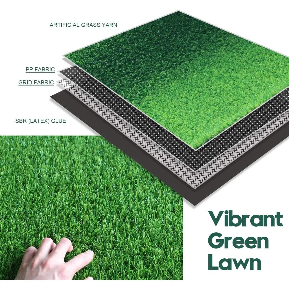 Imagem -03 - Tapete de Grama Artificial com Furos de Drenagem Gramado Sintético Interior e Exterior Dog Turf 7ft x 13ft Pol Tamanhos Personalizados